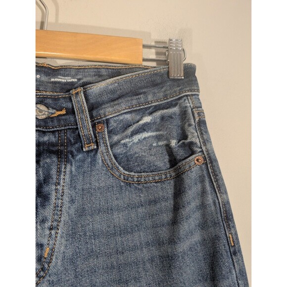 Old Navy Womens Blue Taper Mid Rise Jeans Sz 0 Streetwear Baggy Capsule Classic - Picture 5 of 9